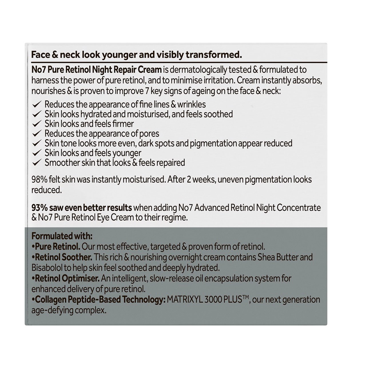 Boots, NO7 PURE RETINOL NIGHT REPAIR CREAM 50ML