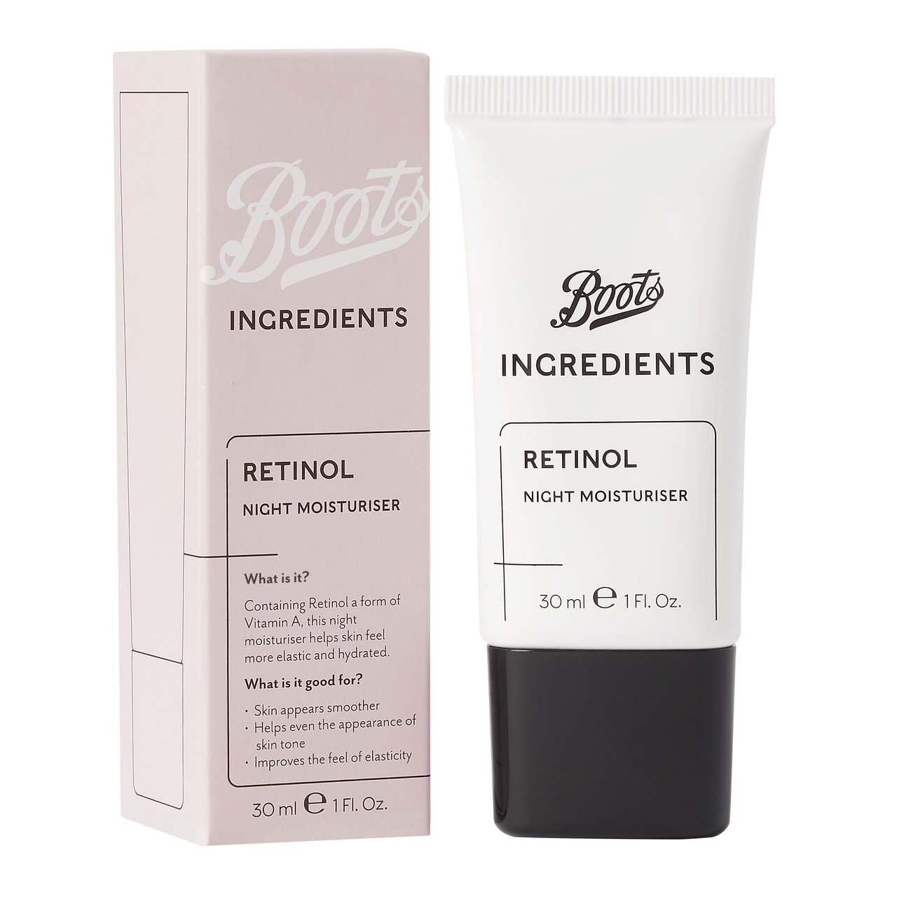 Boots, BOOTS INGREDIENTS RETINOL NIGHT MOISTURISER 30ML