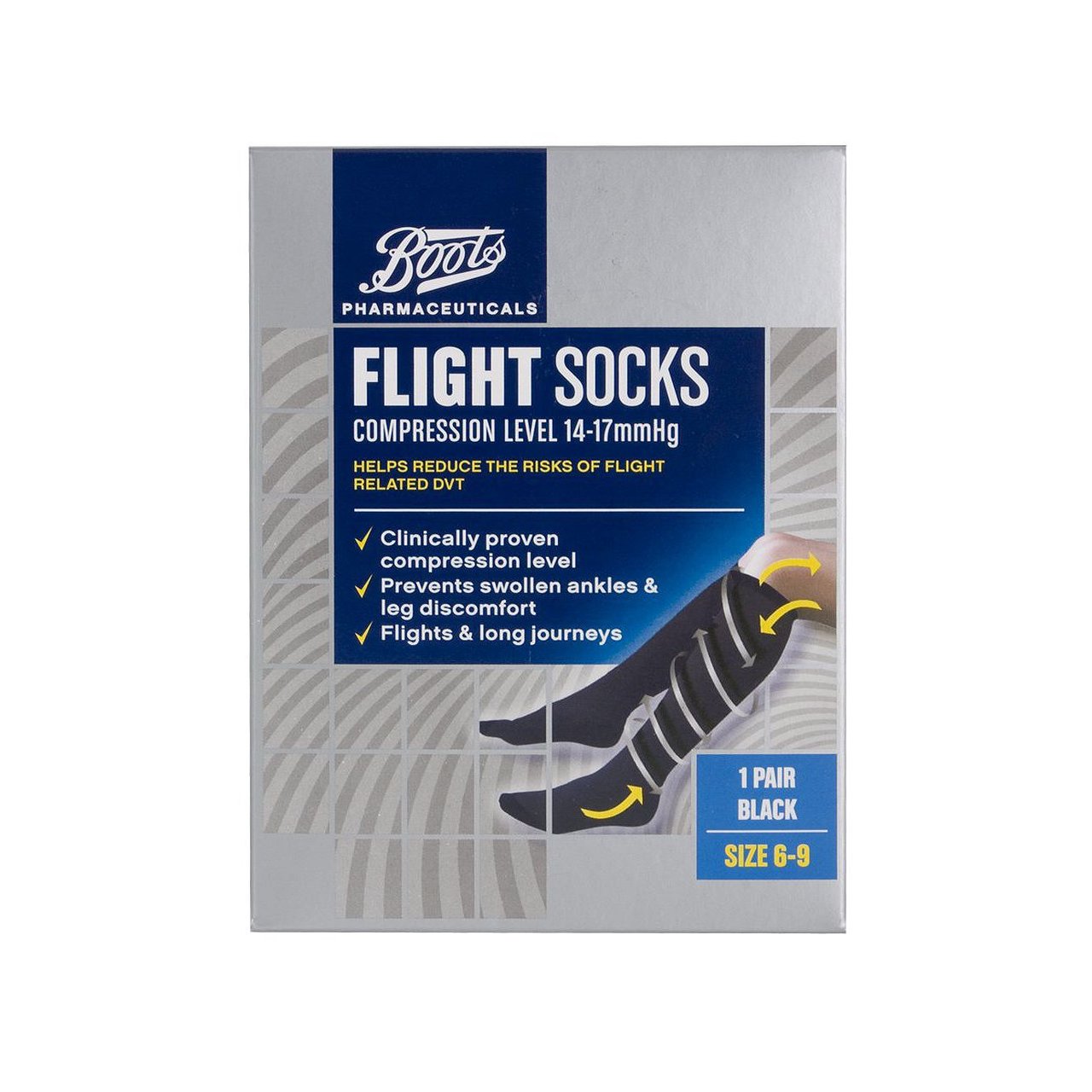 Boots, Boots Pharmaceuticals Flight Sock Size 6-9 (Compression Factor 14-17)