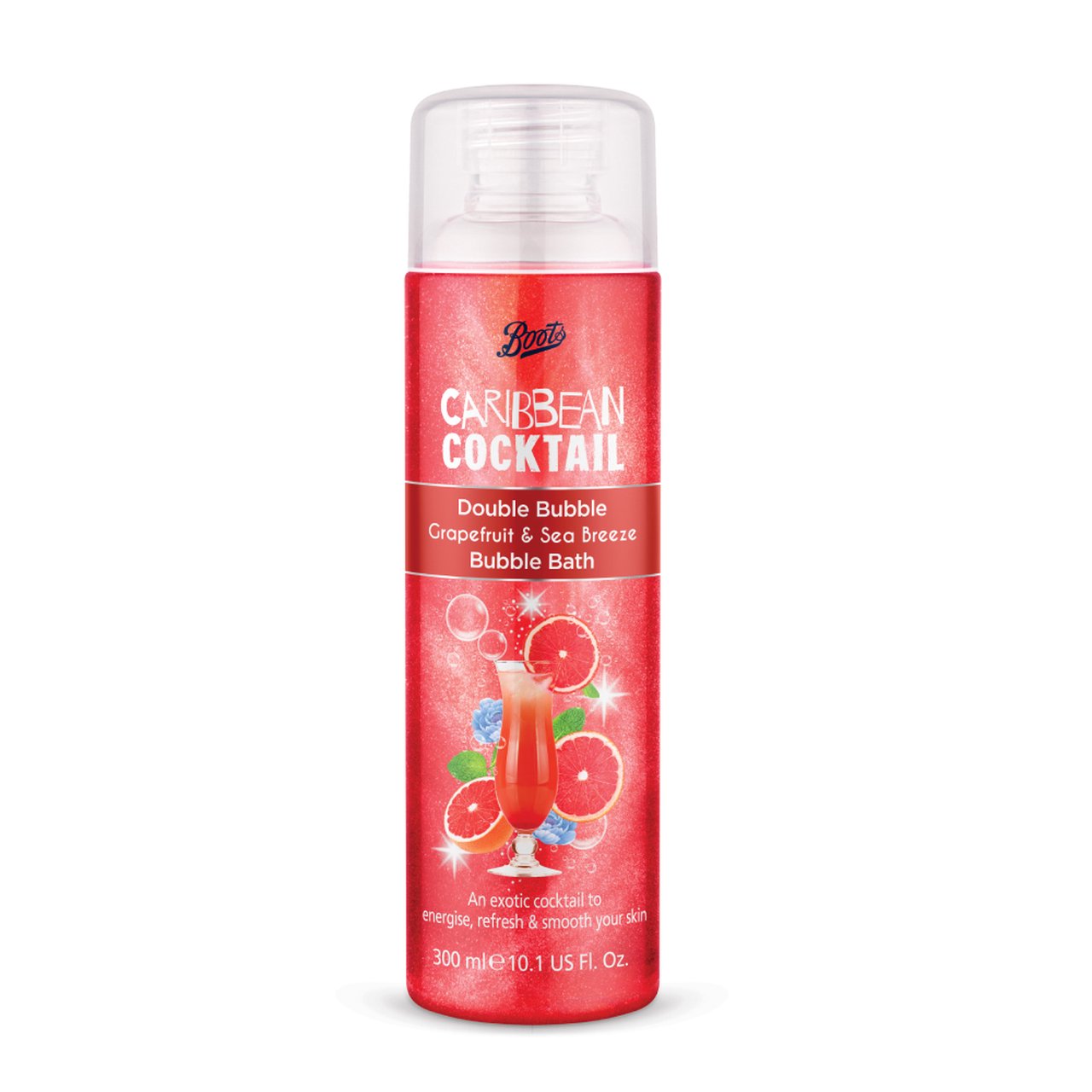 Boots, Boots Caribbean Cocktail Double Bubble Grapefruit & Sea breeze Bubble Bath 300 ml.