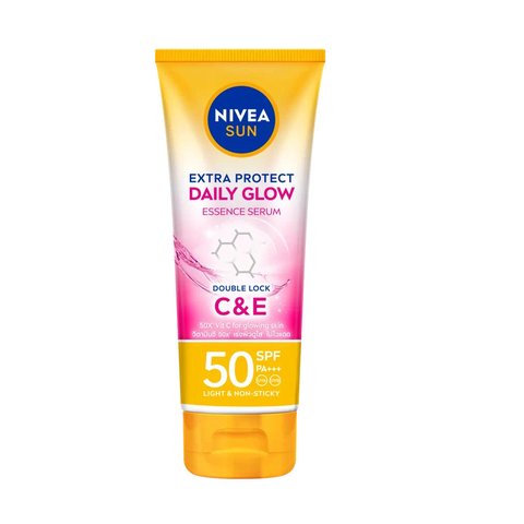 Boots Nivea Sun Extra Protect Daily Glow Essence Serum Double Lock C E