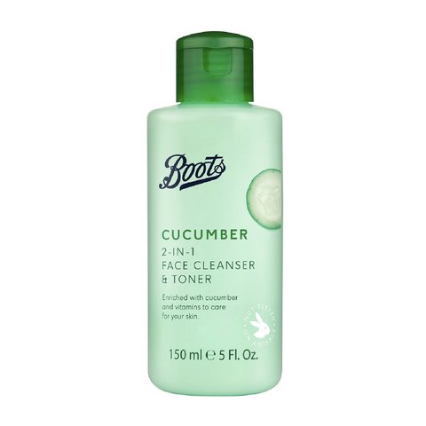 Boots Cucumber 2-In-1 Face Cleanser & Toner